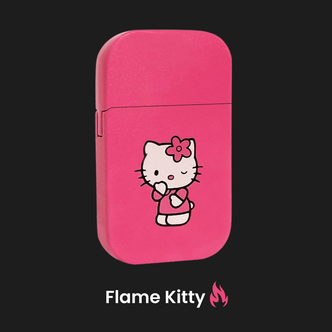 Pink Flame Kitty Lighter